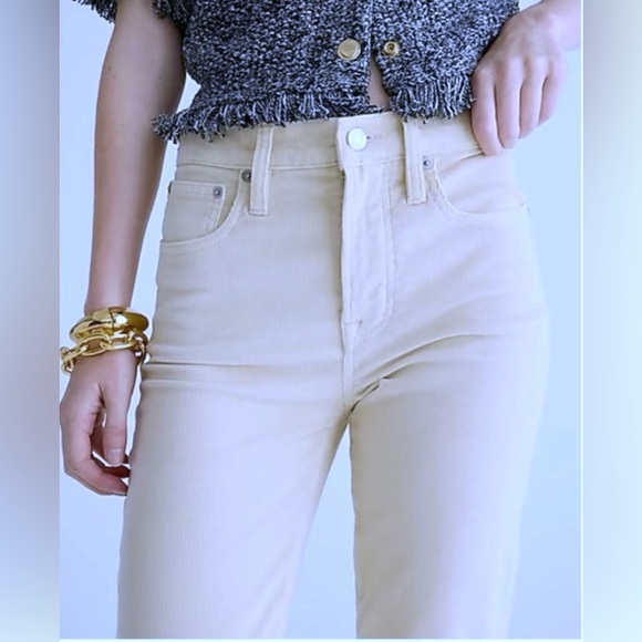 J Crew size 28 Vintage Slim Straight garment dyed corduroy pant in Ivory - Picture 2 of 10